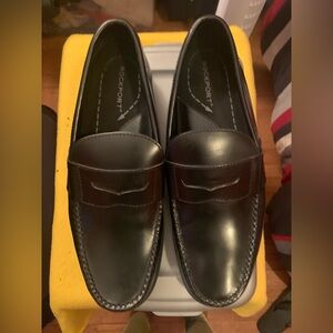 Rockport Black Leather Penny Loafers – Men’s Dress Comfort Shoes